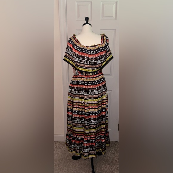 Anthropologie- Me Quittez Pas-Peyton Silk MIDI - Picture 4 of 5